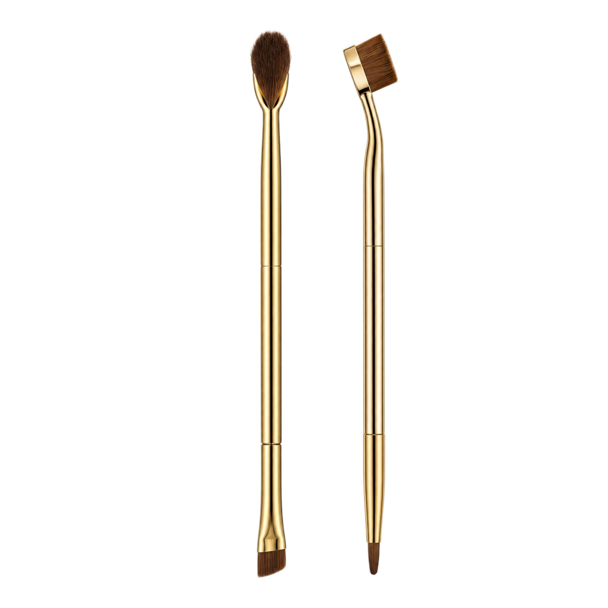 BROCHA Y CEPILLO GRANDE PARA CEJAS DORADO BEAUTY TOOLS BYCSL