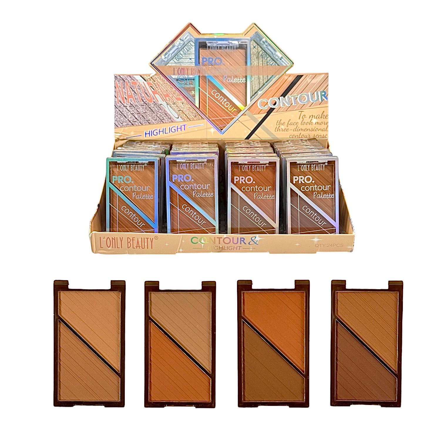 DUO PALETA CONTORNO EN POLVO PRO L'ONLY BEAUTY