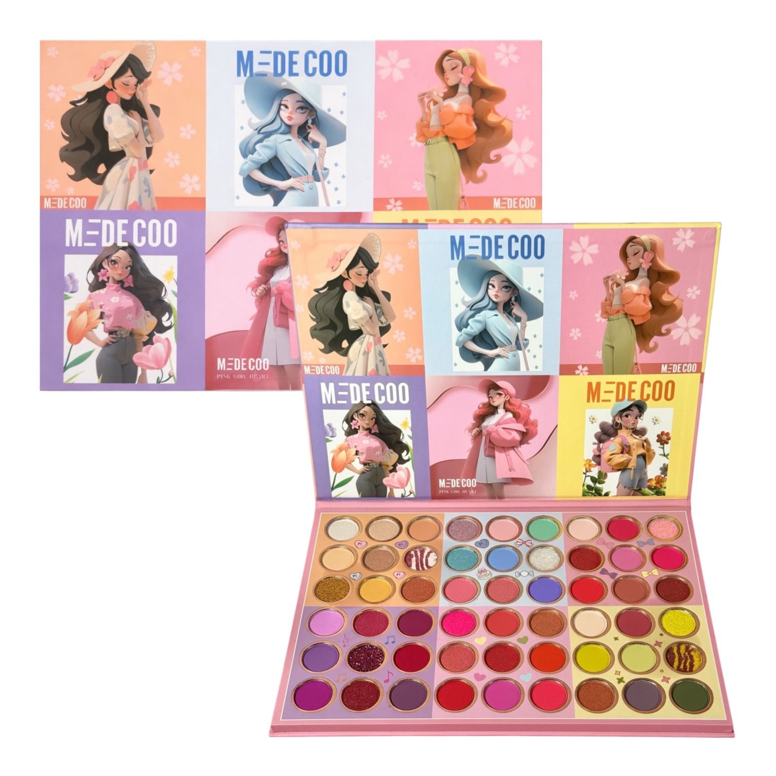 PALETA DE SOMBRAS X54 TONOS MEDE COO PINK GIRL Y SANRIO