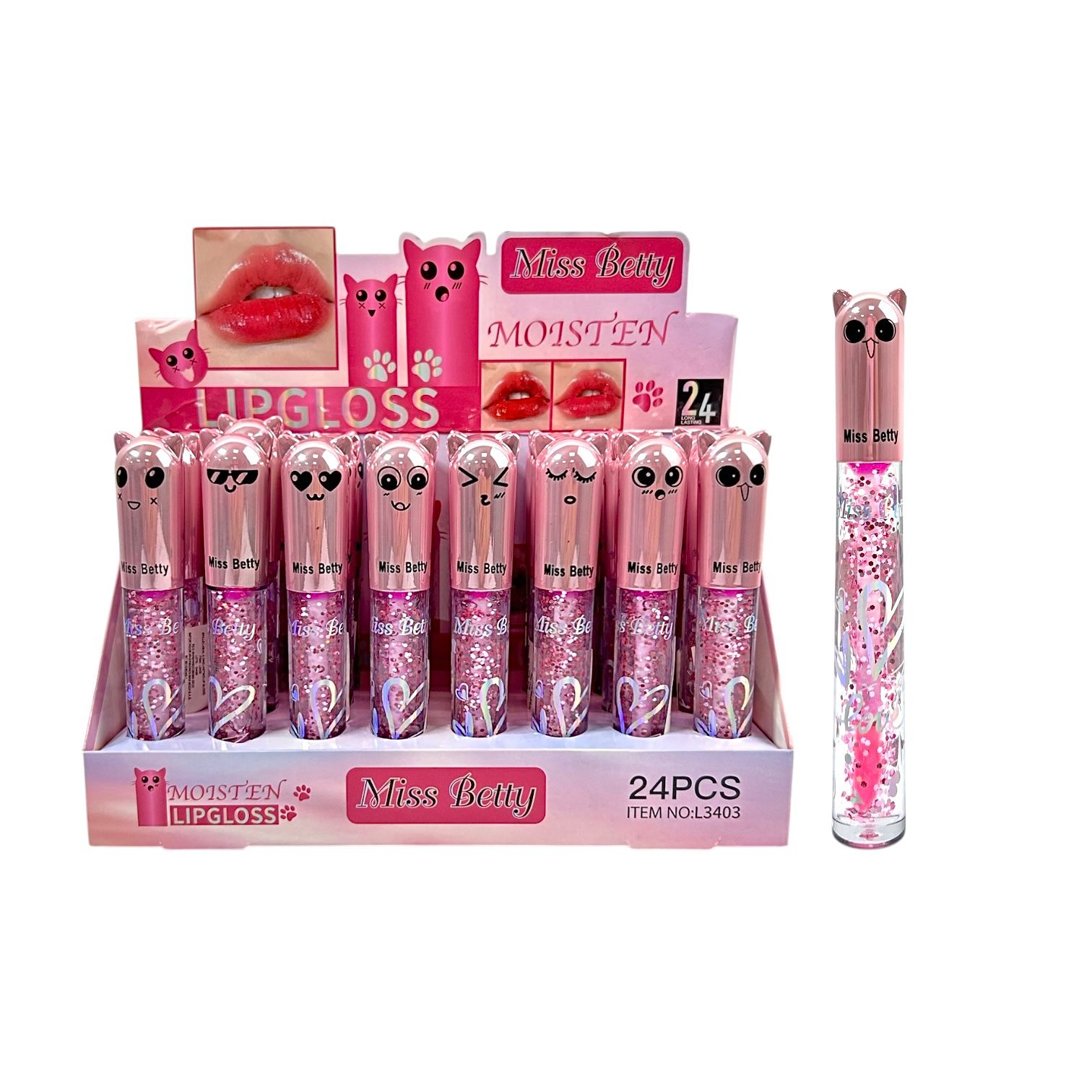 BRILLO MAGICO GLITTER LOVE GATICOS OREJITAS MISS BETTY