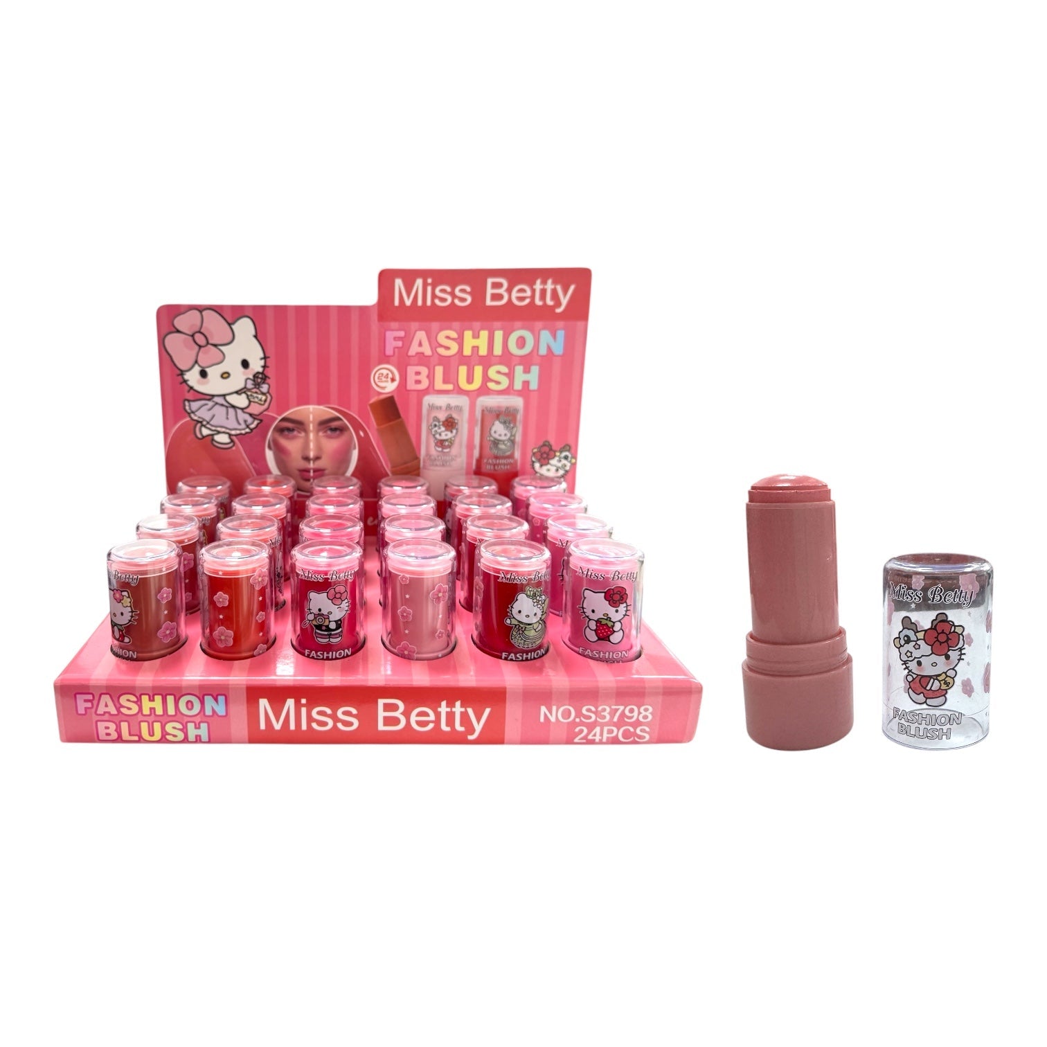 RUBOR EN BARRA FASHION BLUSH HELLO KITTY MISS BETTY