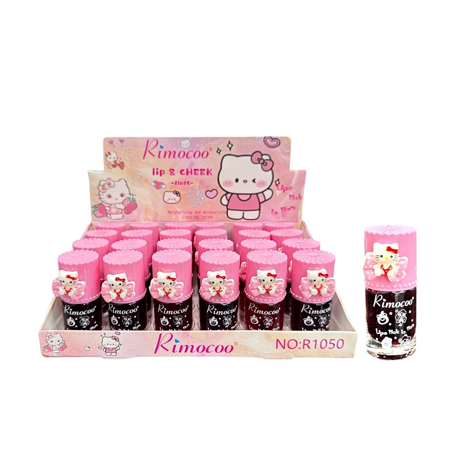 TINTA DE LABIOS HELLO KITTY REDONDA RIMOCOO