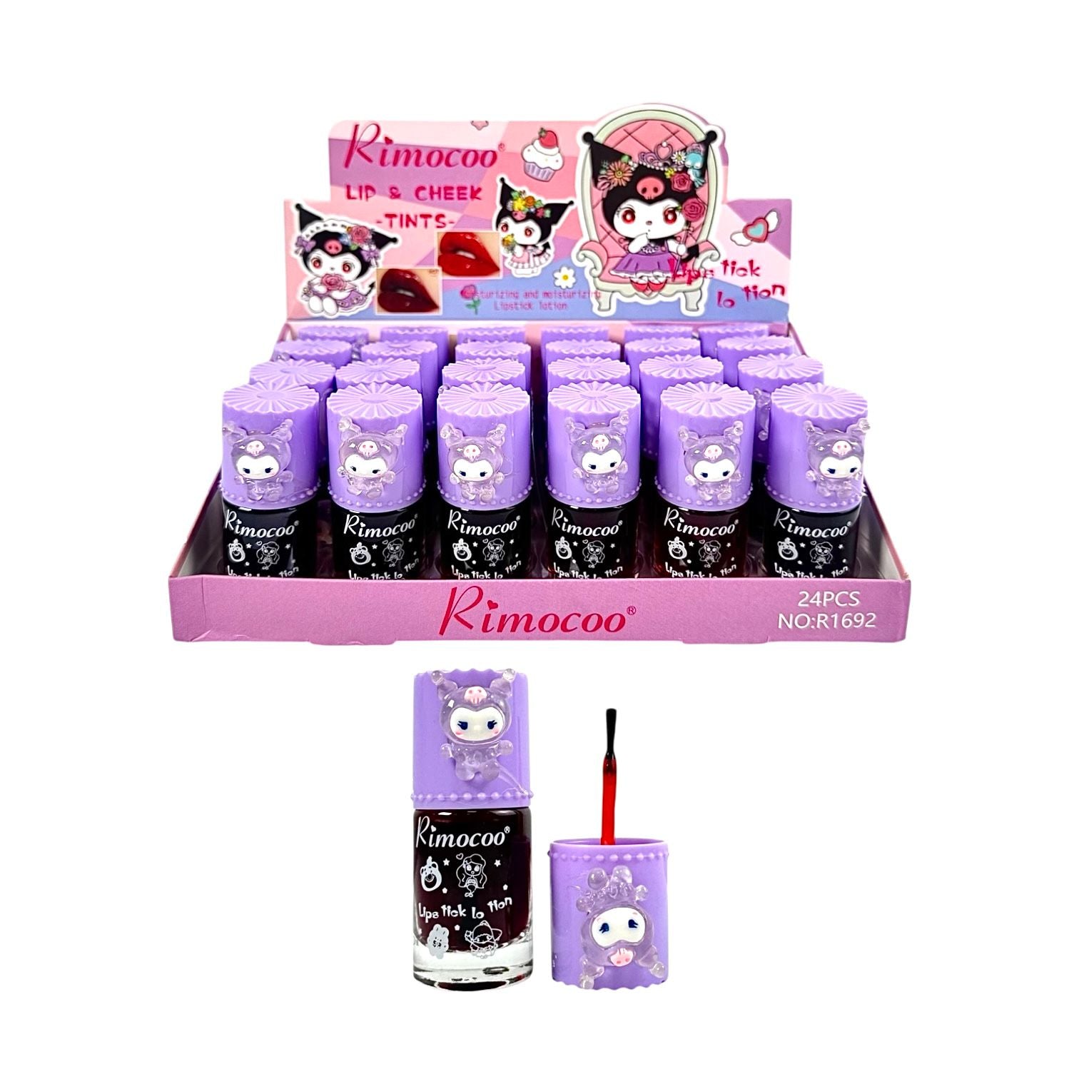 TINTA DE LABIOS KUROMI REDONDA RIMOCOO