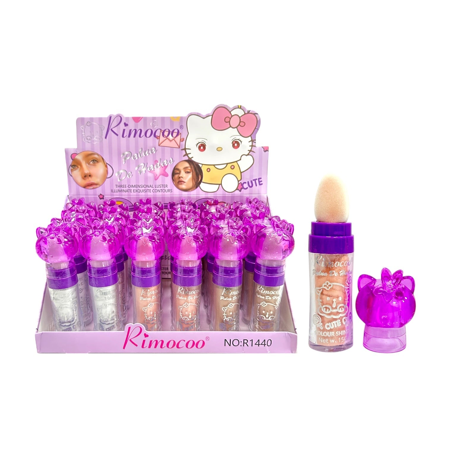 POLVO DE HADAS HELLO KITTY MORADO RIMOCOO