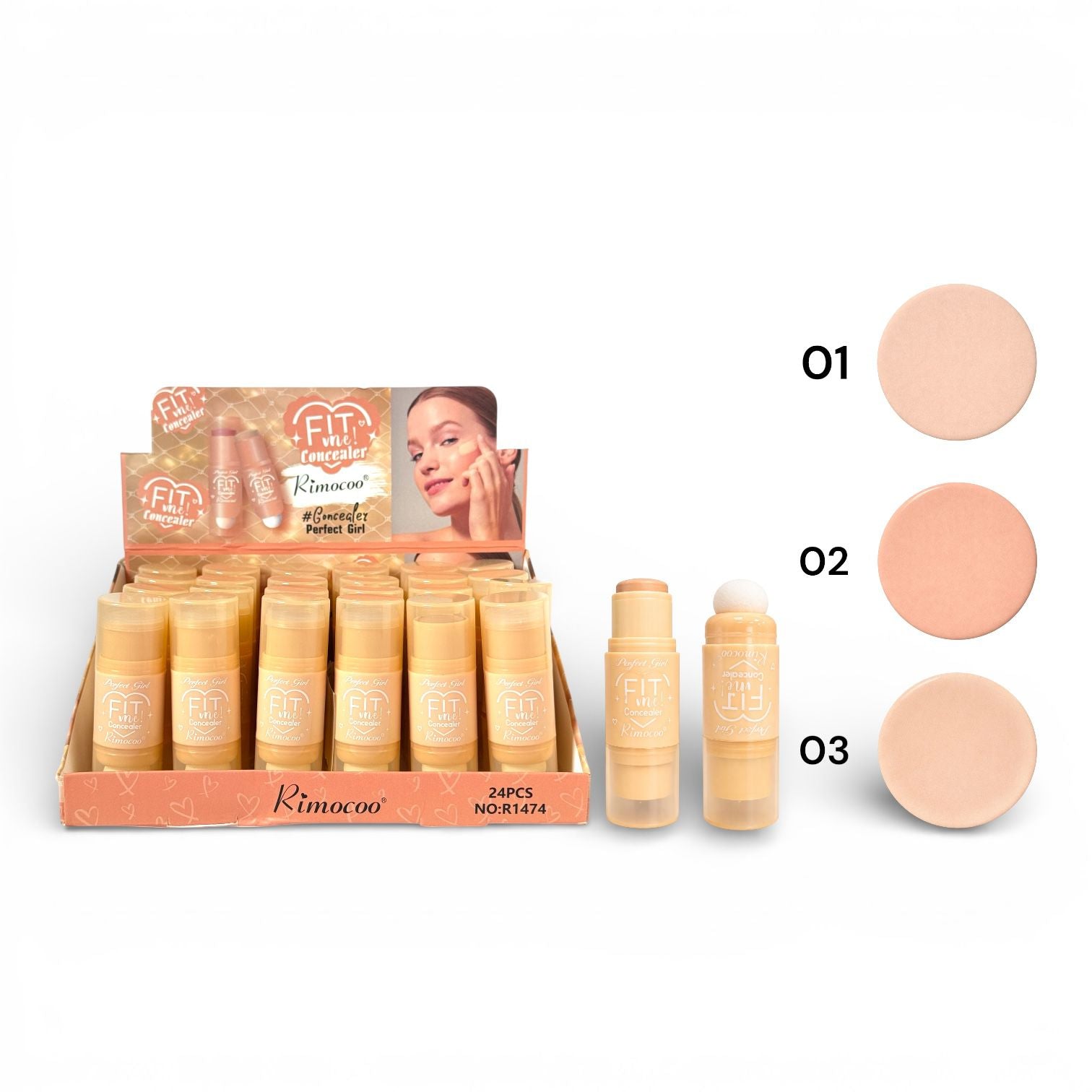 CORRECTOR EN BARRA CON APLICADOR FIT ME PERFECT GIRL RIMOCOO