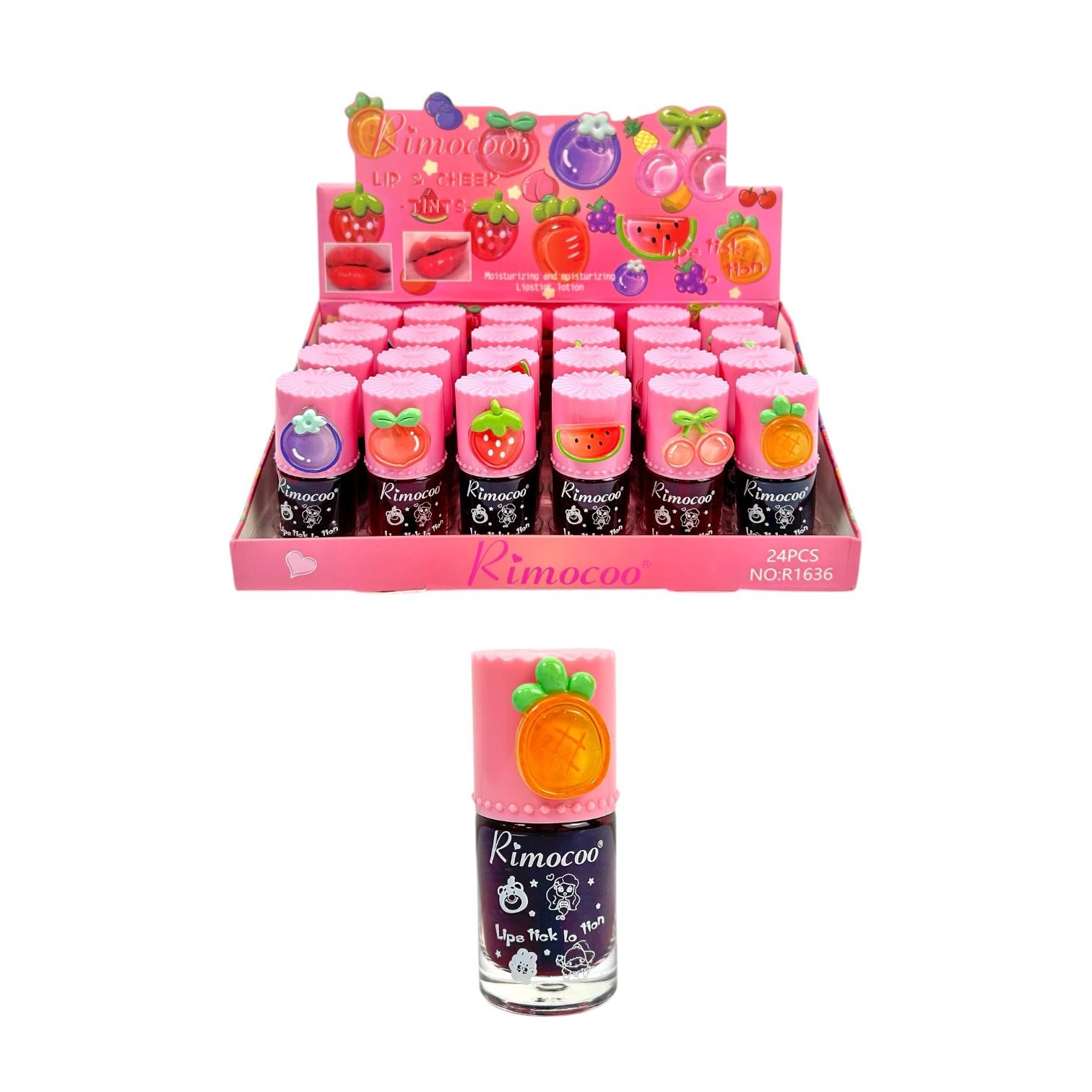 TINTA DE LABIOS REDONDA FRUTAS RIMOCOO