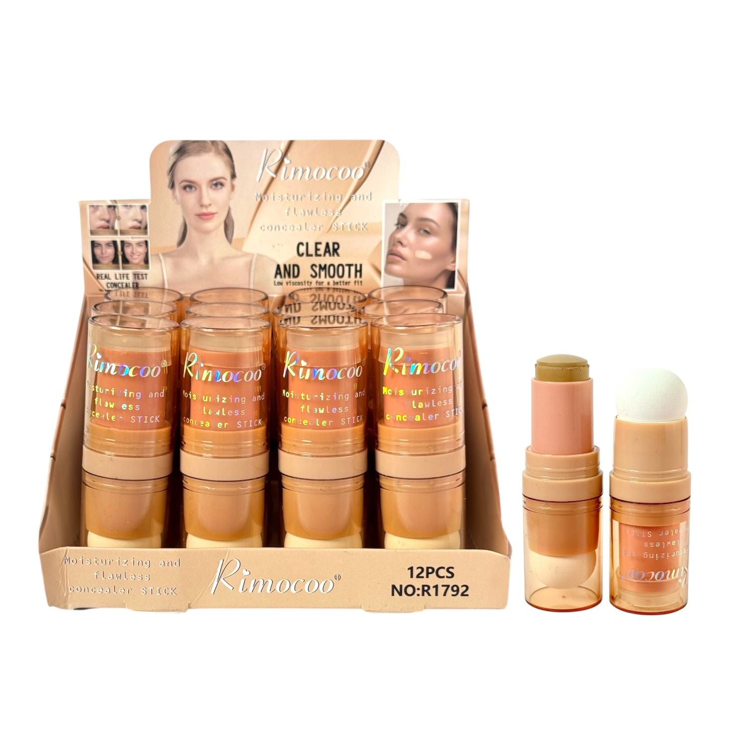 CORRECTOR EN BARRA CON APLICADOR GORDO FLAWLESS RIMOCOO