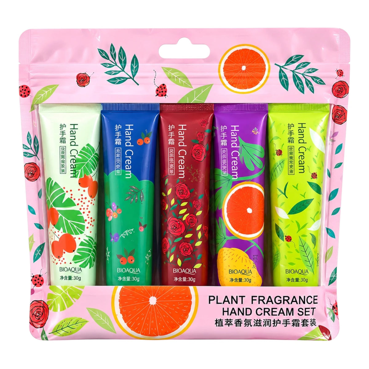 SET X5 CREMAS FRUTAS Y FLORES BIOAQUA