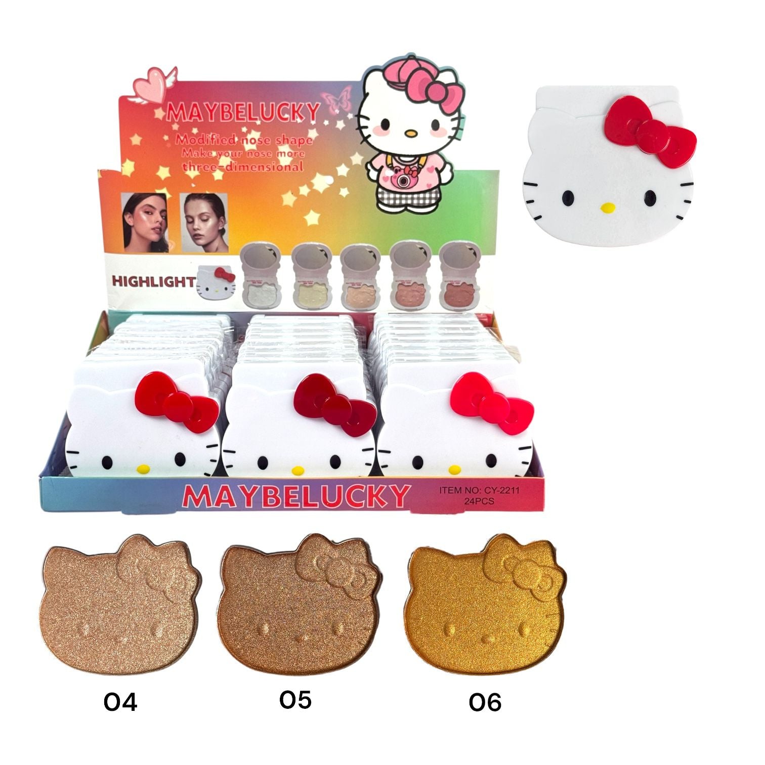 ILUMINADOR EN POLVO HELLO KITTY MAYBELUCKY