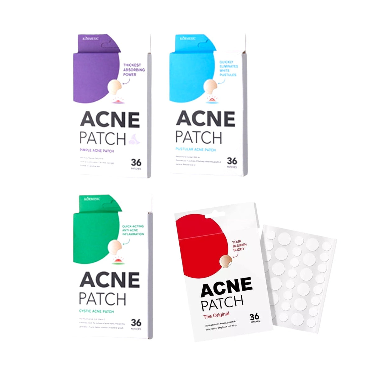 PARCHES PARA ACNE X36 KORMESIC