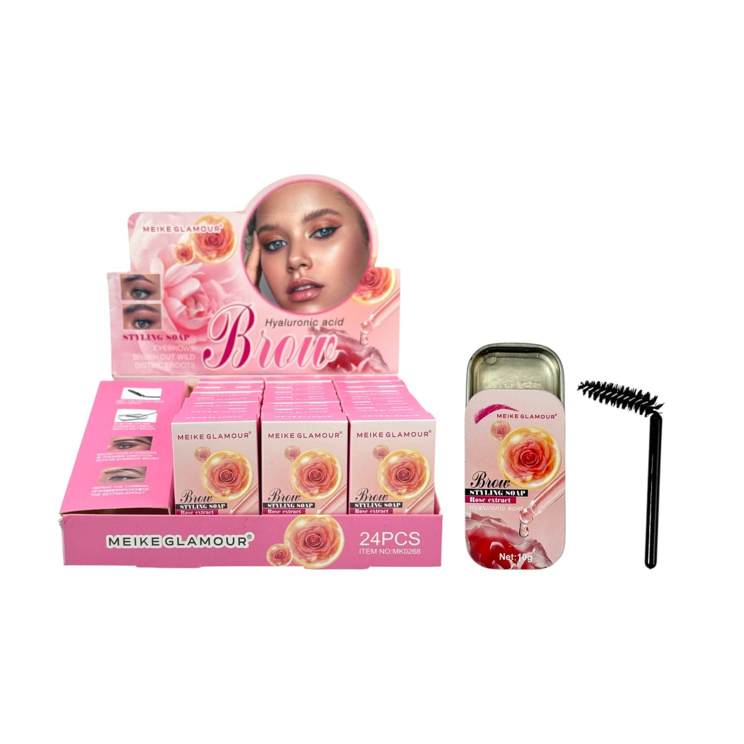 JABON DE CEJAS ROSE EXTRACT MEIKE GLAMOUR