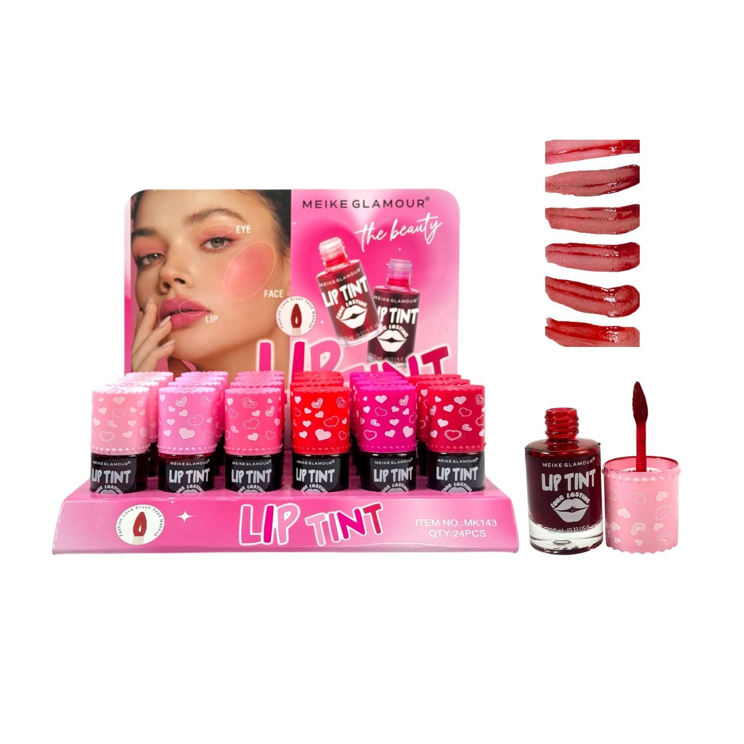 TINTA DE LABIOS REDONDA LIP TINT BESO MEIKE GLAMOUR