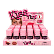 TINTA DE LABIOS REDONDA KISS TINT TAPA BOLITAS / ESTRELLITAS / CORAZONCITOS MEIKE GLAMOUR