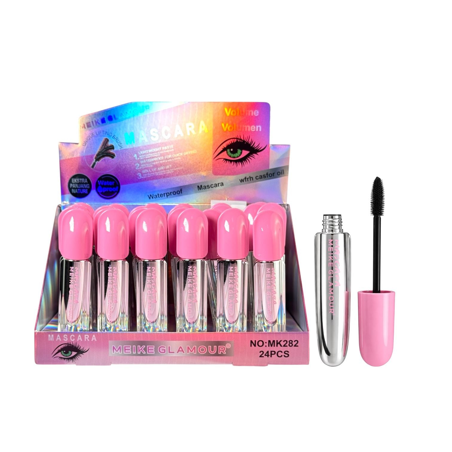 PESTAÑINA PLANA PLATEADA MEIKE GLAMOUR