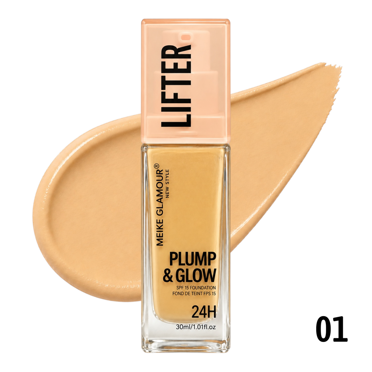 BASE LIQUIDA PLUMP & GLOW  24H 30ML MEIKE GLAMOUR