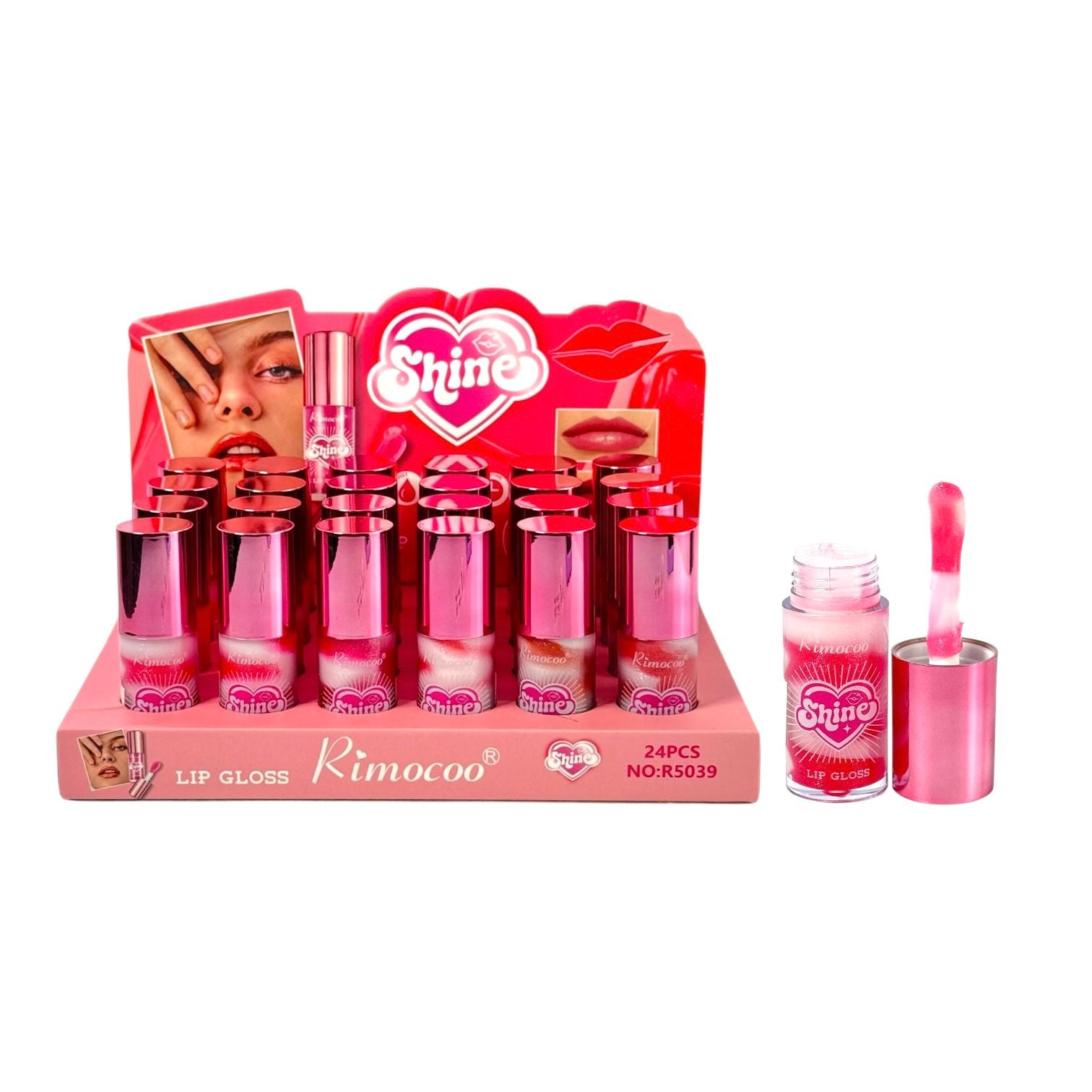 BRILLO GLOSS CON COLOR SHINE ESCARCHADO RIMOCOO