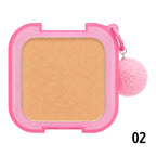 POLVO COMPACTO PANQUEQUES CON LLAVERO POMPOM LUCKY MODEL