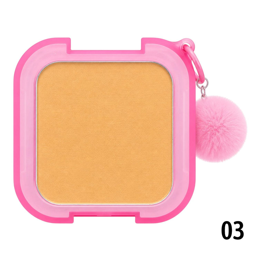 POLVO COMPACTO PANQUEQUES CON LLAVERO POMPOM LUCKY MODEL