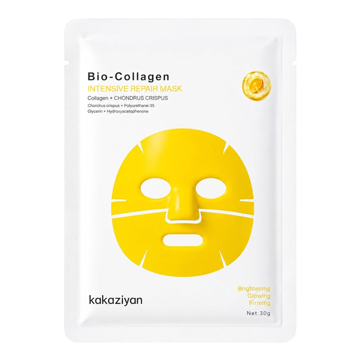 MASCARILLA DE HIDROGEL BIO-COLLAGEN AMARILLA KAKAZIYAN