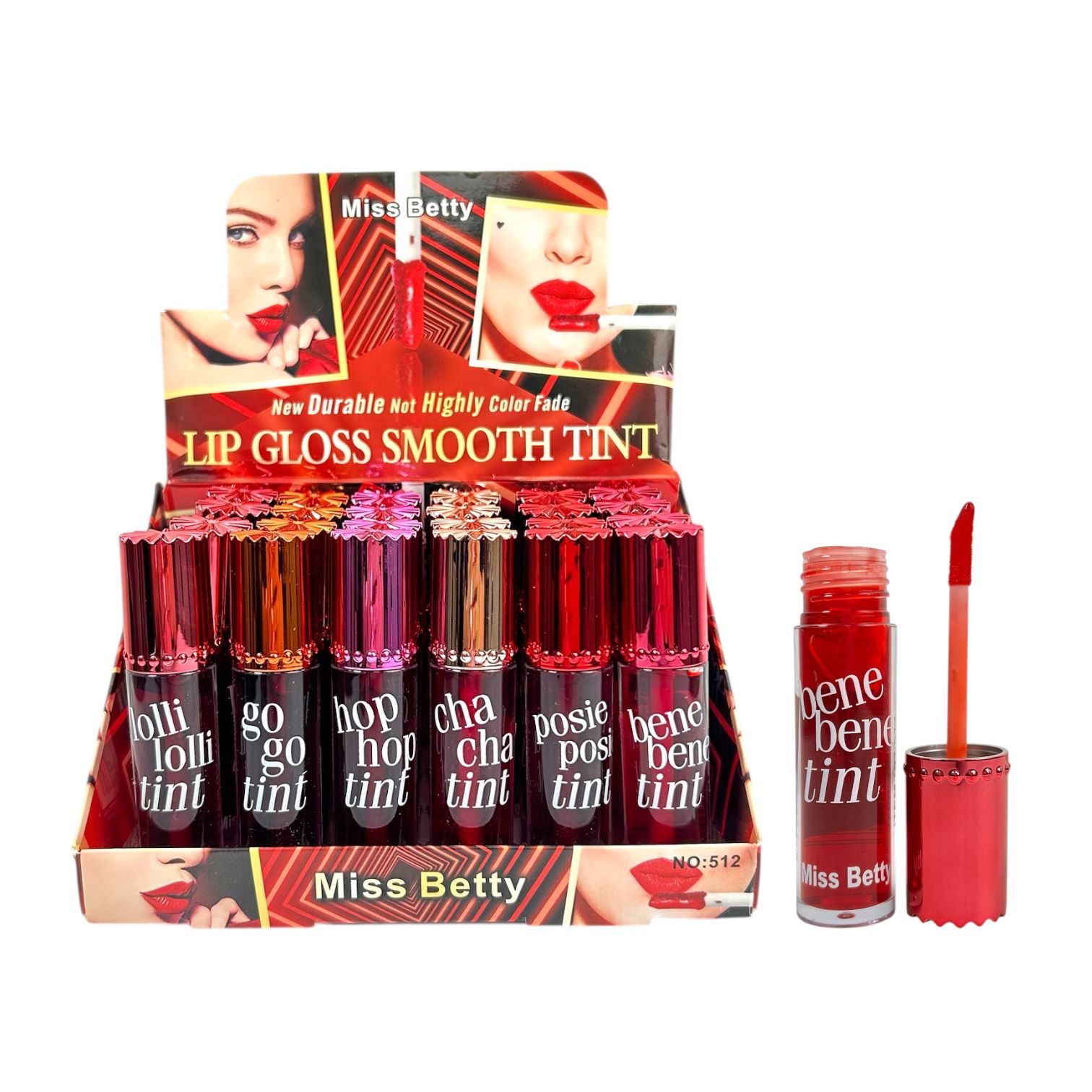 TINTA DE LABIOS LOLLI GOGO CHACHA BENE POSIE HOP HOP MISS BETTY