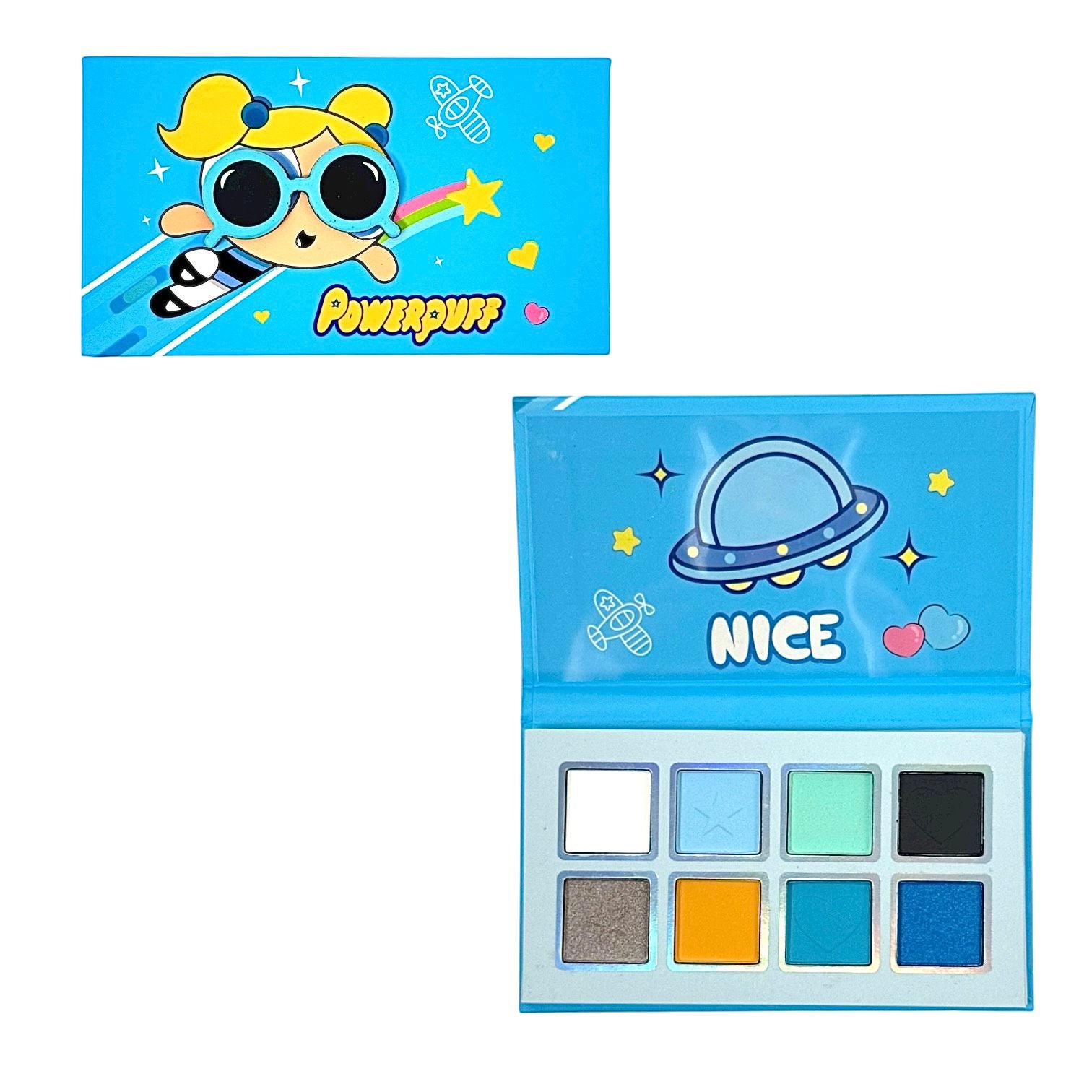PALETA DE SOMBRAS X8 TONOS GAFITAS CHICAS SUPER PODEROSAS POWERPUFF