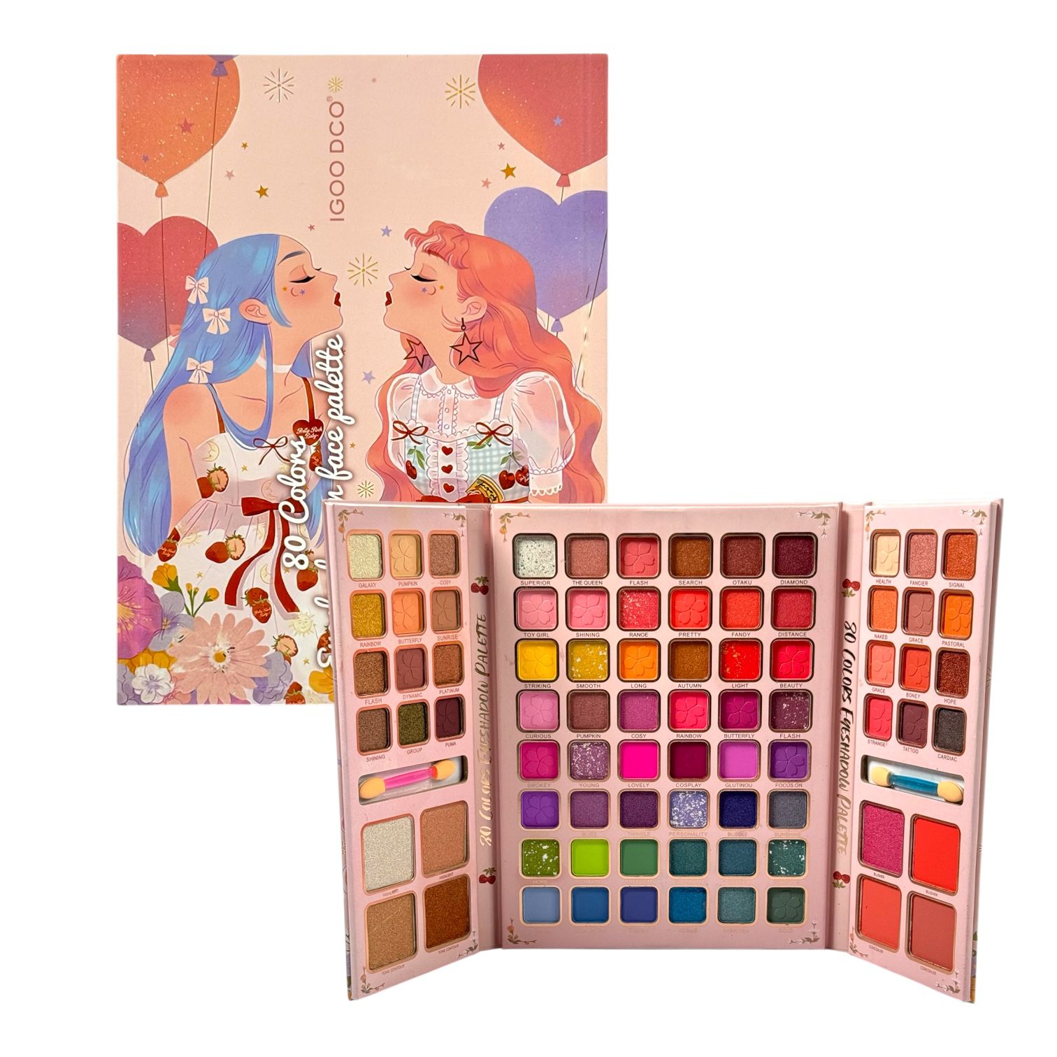 PALETA DE SOMBRAS X80 TONOS CHICAS VESTIDOS FRUTAS IGOODCO