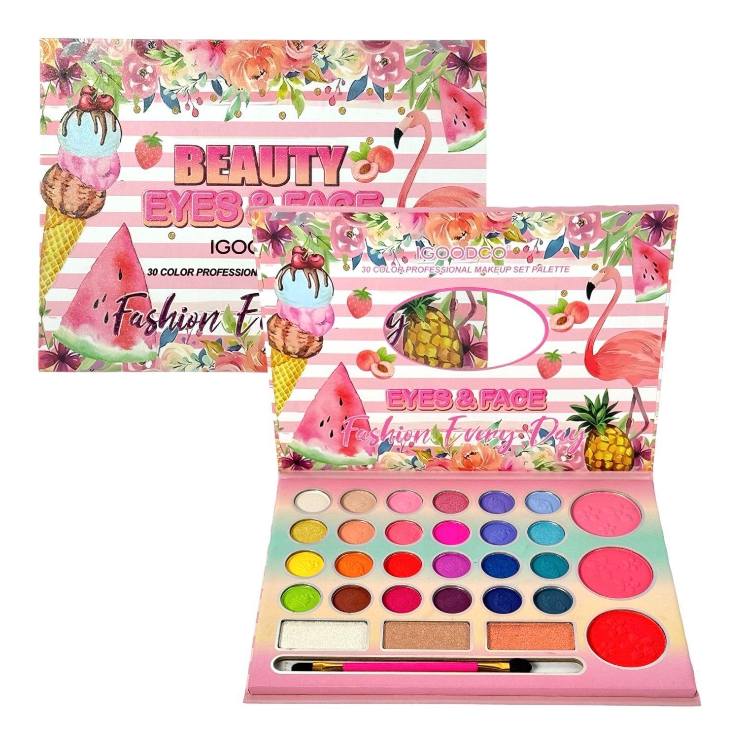PALETA DE SOMBRAS X30 COLORES TROPICAL BEAUTY IGOODCO