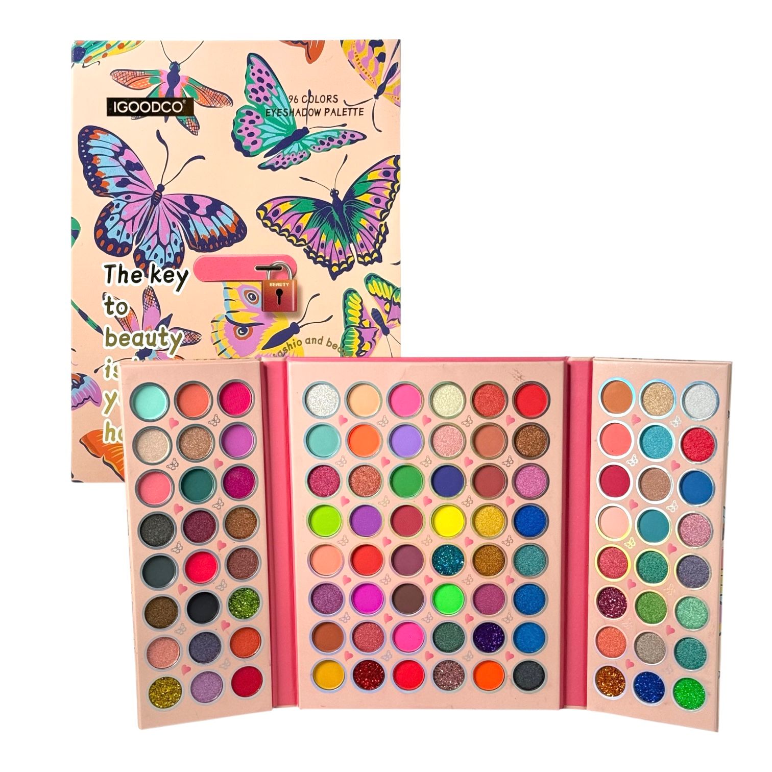 PALETA DE SOMBRAS X96 TONOS DIARIO MARIPOSA IGOODCO