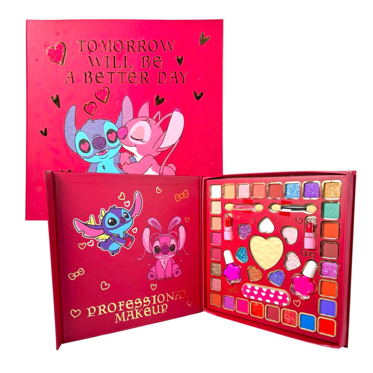 SET DE MAQUILLAJE X43 STITCH Y ANGELA TOMORROW WILL BE A BETTER DAY