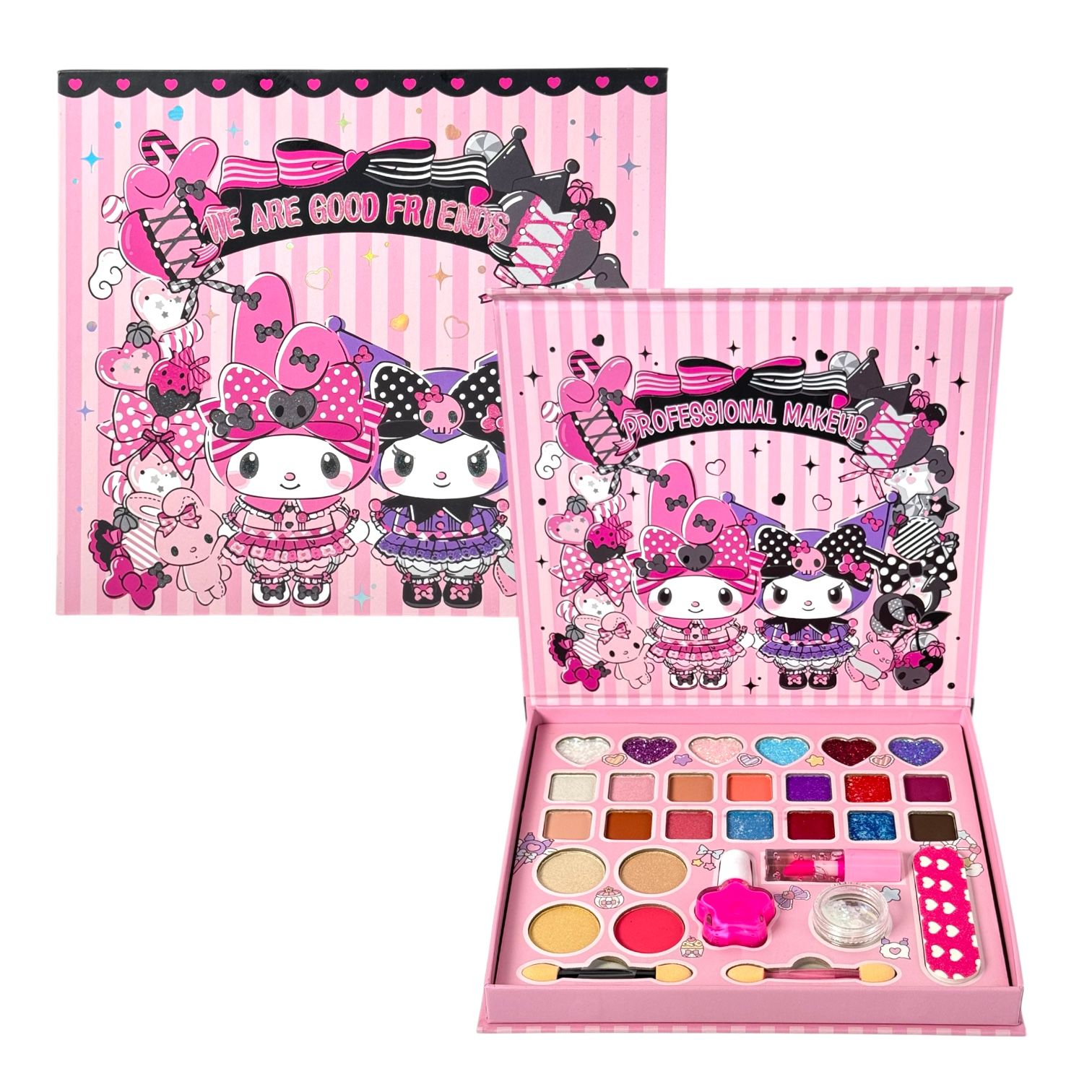 SET DE MAQUILLAJE MY MELODY/KUROMI WE ARE GOOD FRIENDS
