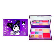 PALETA DE SOMBRAS X9 TONOS ILUMINADOR Y RUBOR HELLO KITTY STITCH KUROMI