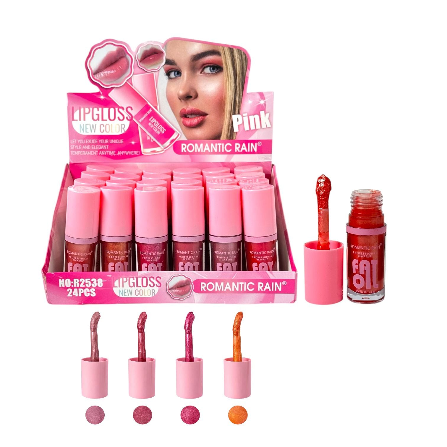 BRILLO GLOSS ESCARCHADO GRANDE FAT OIL 4.8ML ROMANTIC RAIN