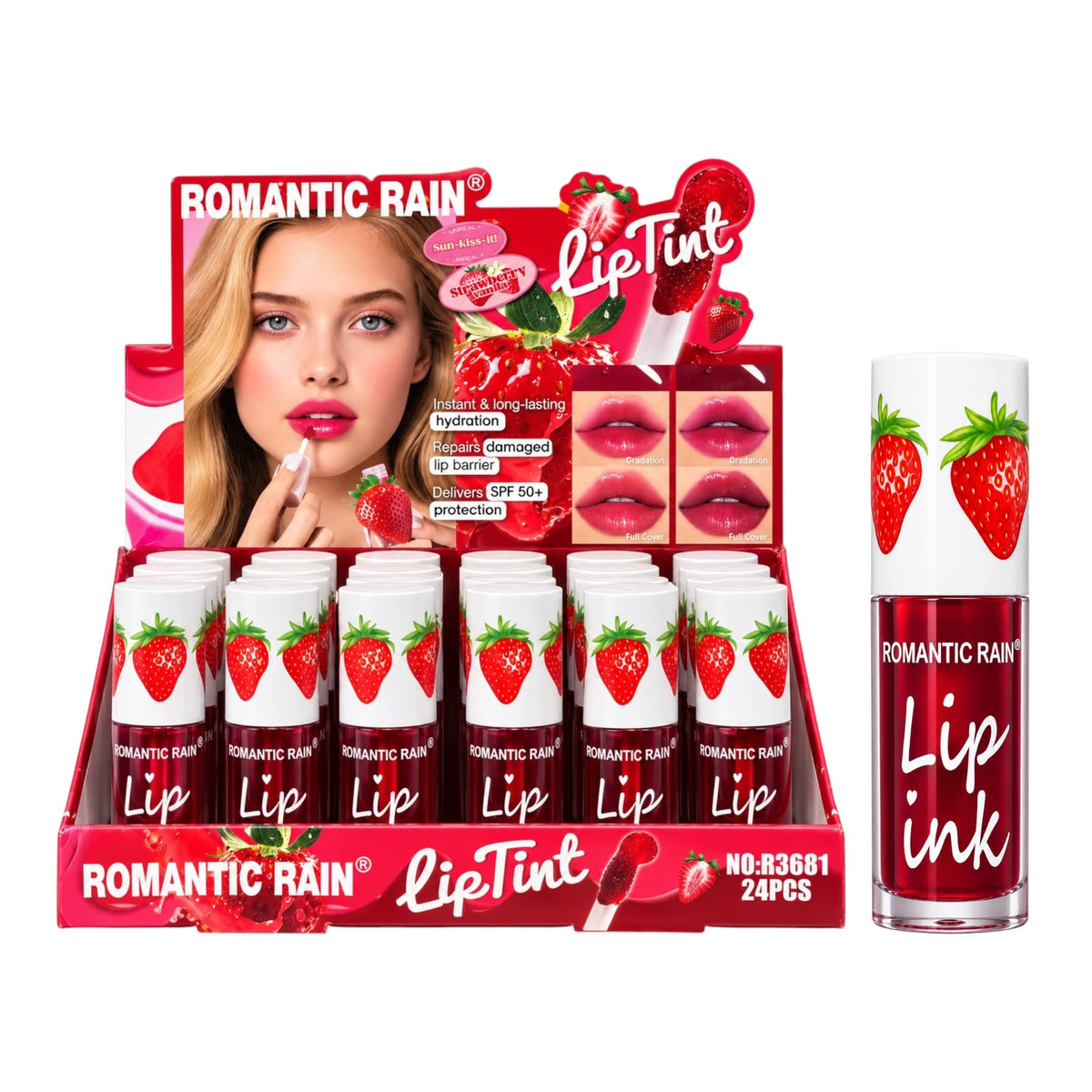 TINTA DE LABIOS LIP INK TAPA FRESAS 8ML ROMANTIC RAIN