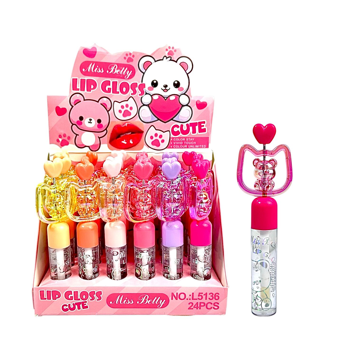 BRILLO GLOSS OSITO GIRATORIO MISS BETTY