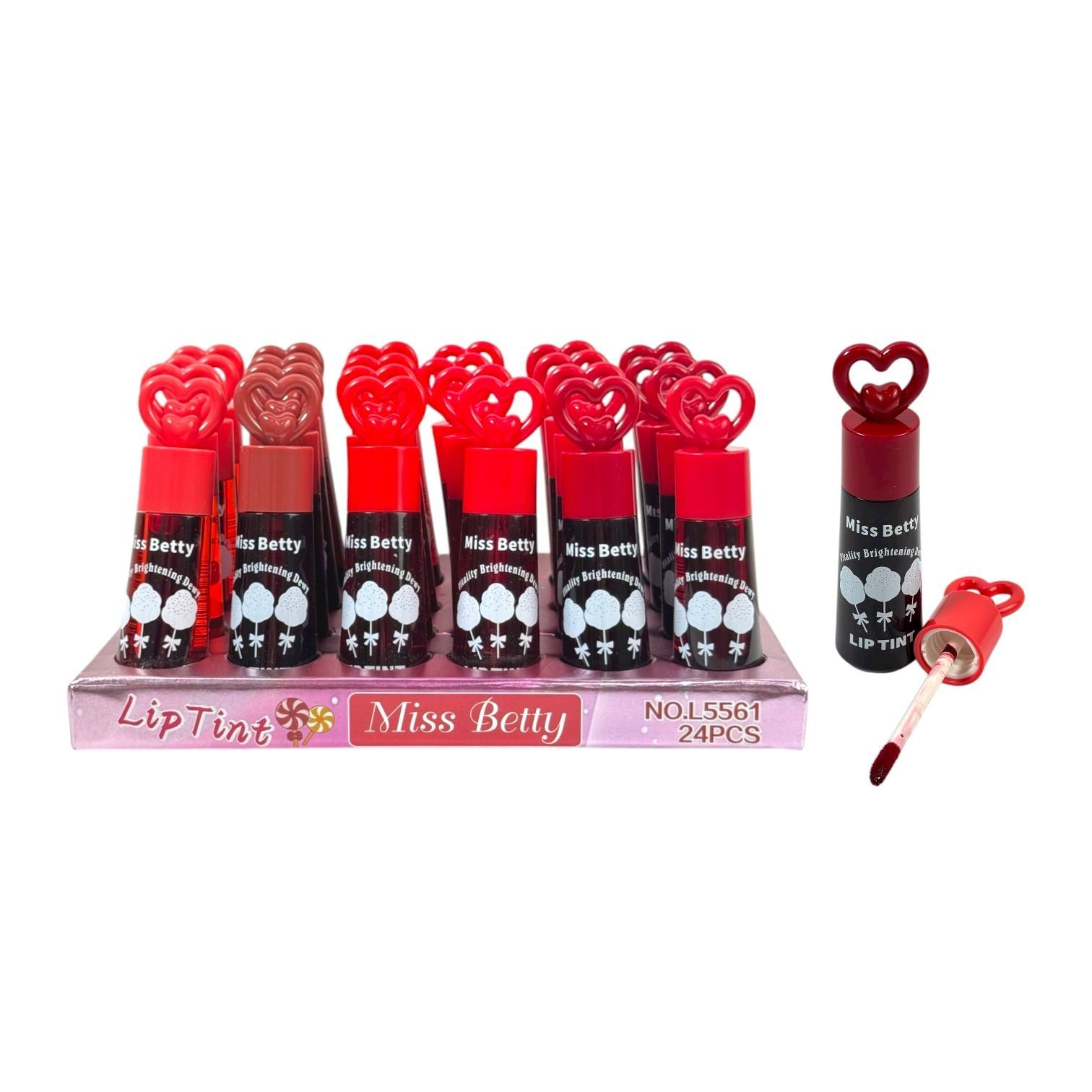 TINTA DE LABIOS ALGODON DE AZUCAR TAPA CORAZON VITALITY BRIGHTENING DEWY MISS BETTY