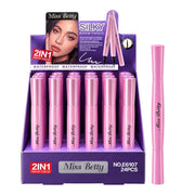 LAPIZ DE CEJAS Y DELINEADOR DE OJOS 2EN1 SILKY MISS BETTY