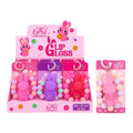 BRILLO GLOSS CONEJITO LLAVERO MOÑITOS ENGOL