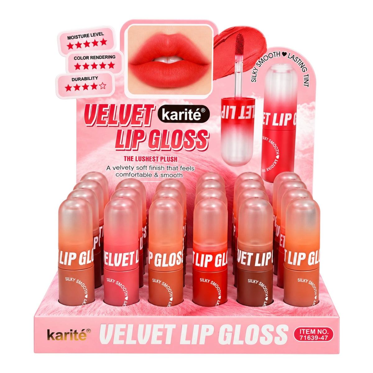 LABIAL LIQUIDO VELVET LIP GLOSS SILKY SMOOTH KARITE
