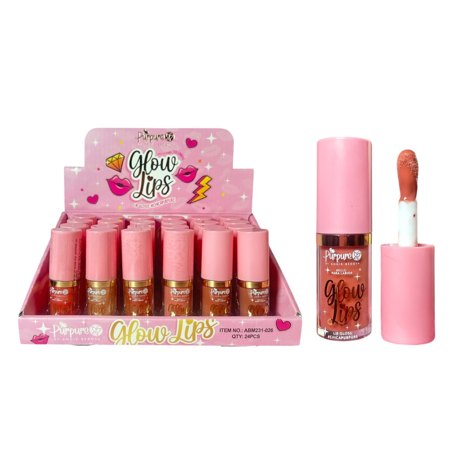 BRILLO GLITTER GLOW LIPS PURPURE