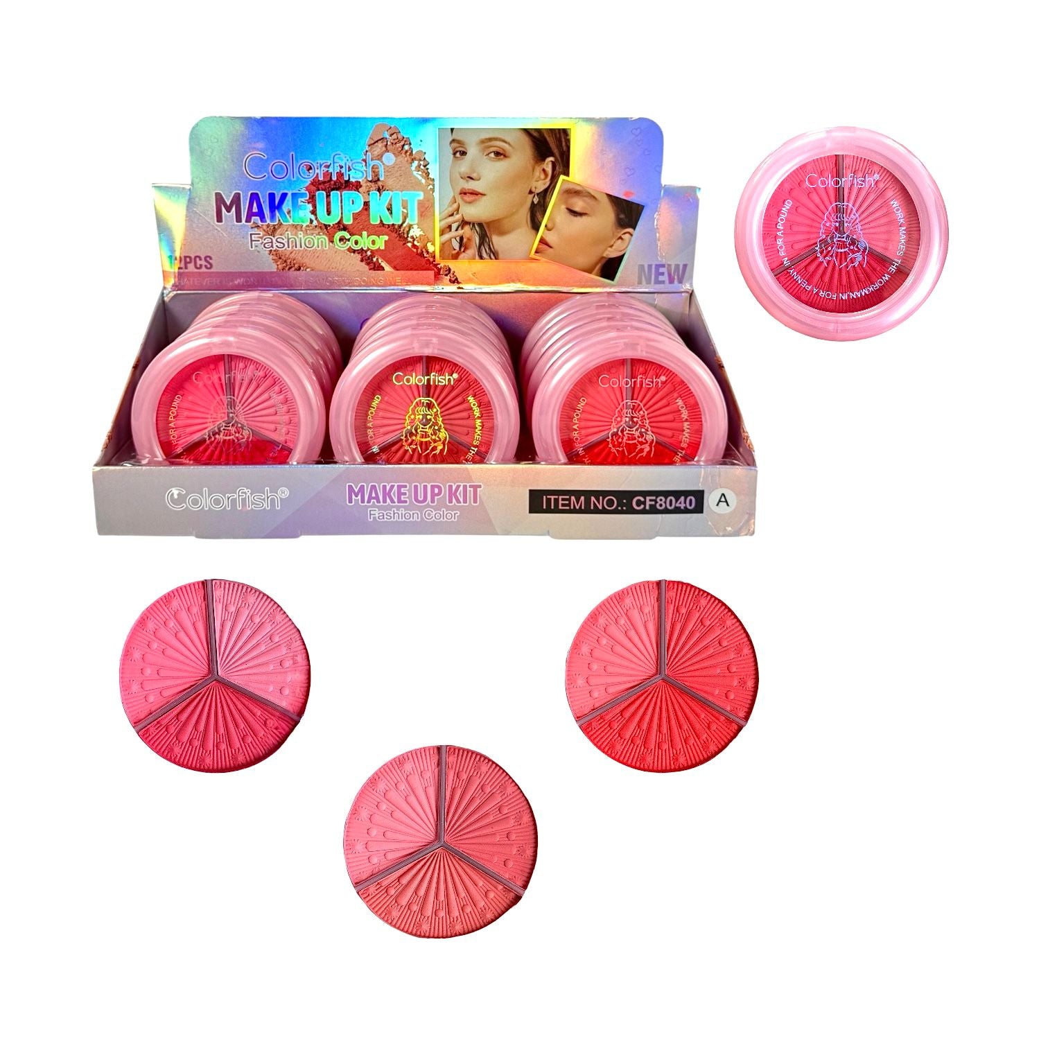 RUBOR EN POLVO REDONDO CHICA 3 TONOS COLORFISH