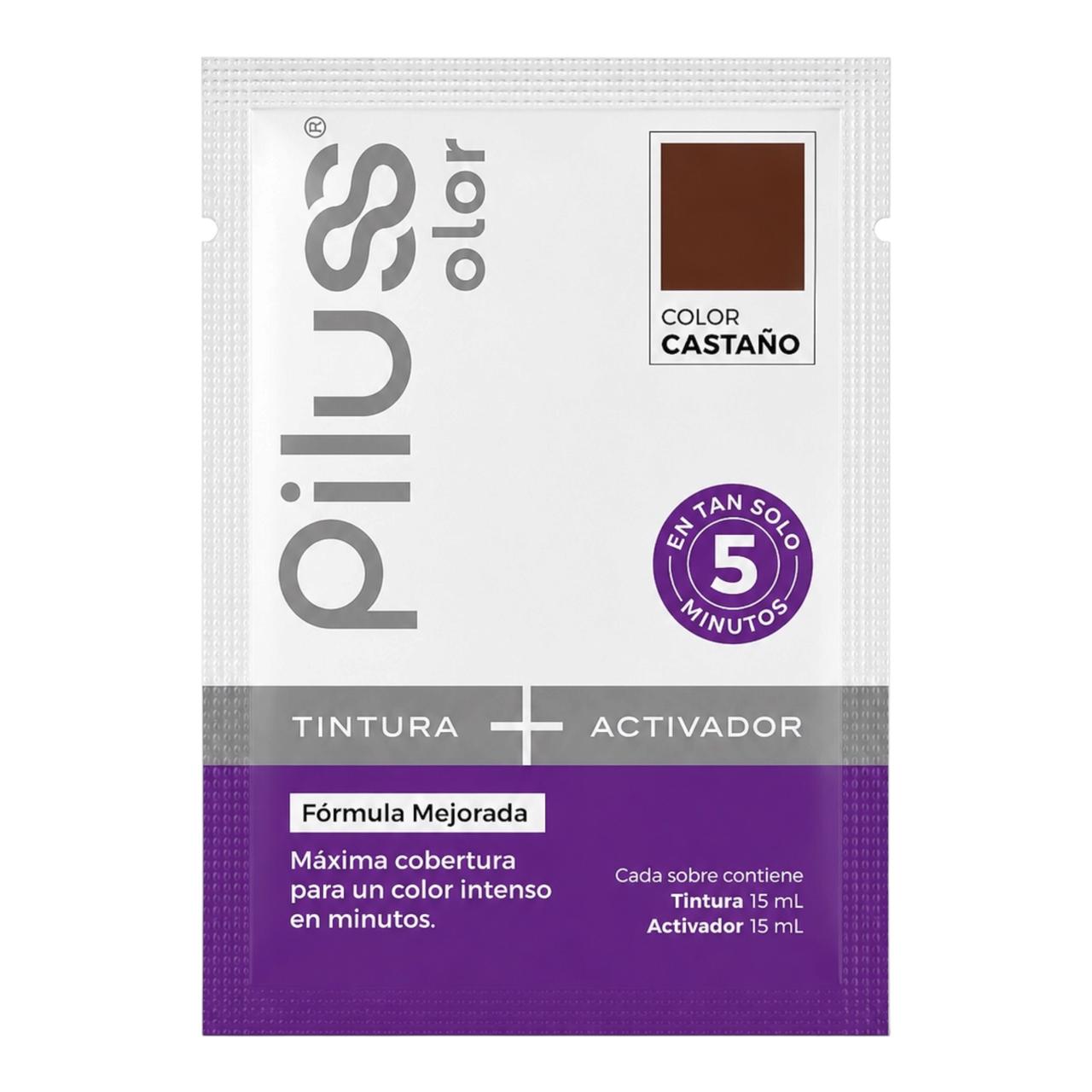 TINTE + ACTIVADOR COLOR CASTAÑO 30ML PILUSS