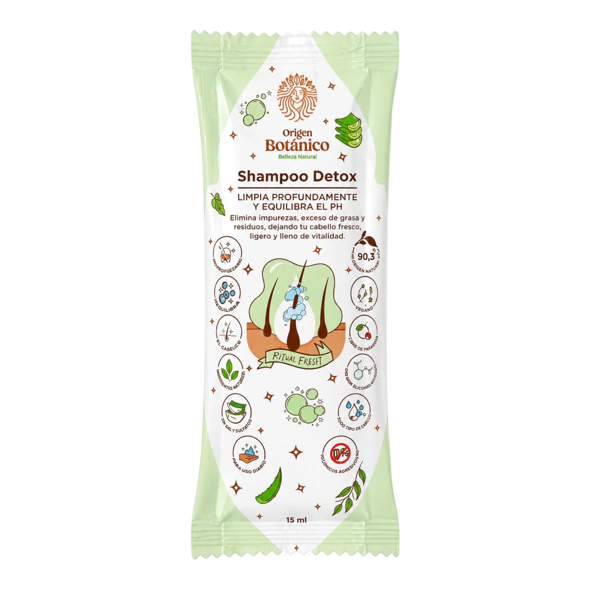 SHAMPOO CONTROL GRASA ROMERO Y EUCALIPTO 400ML RITUAL BOTANICO