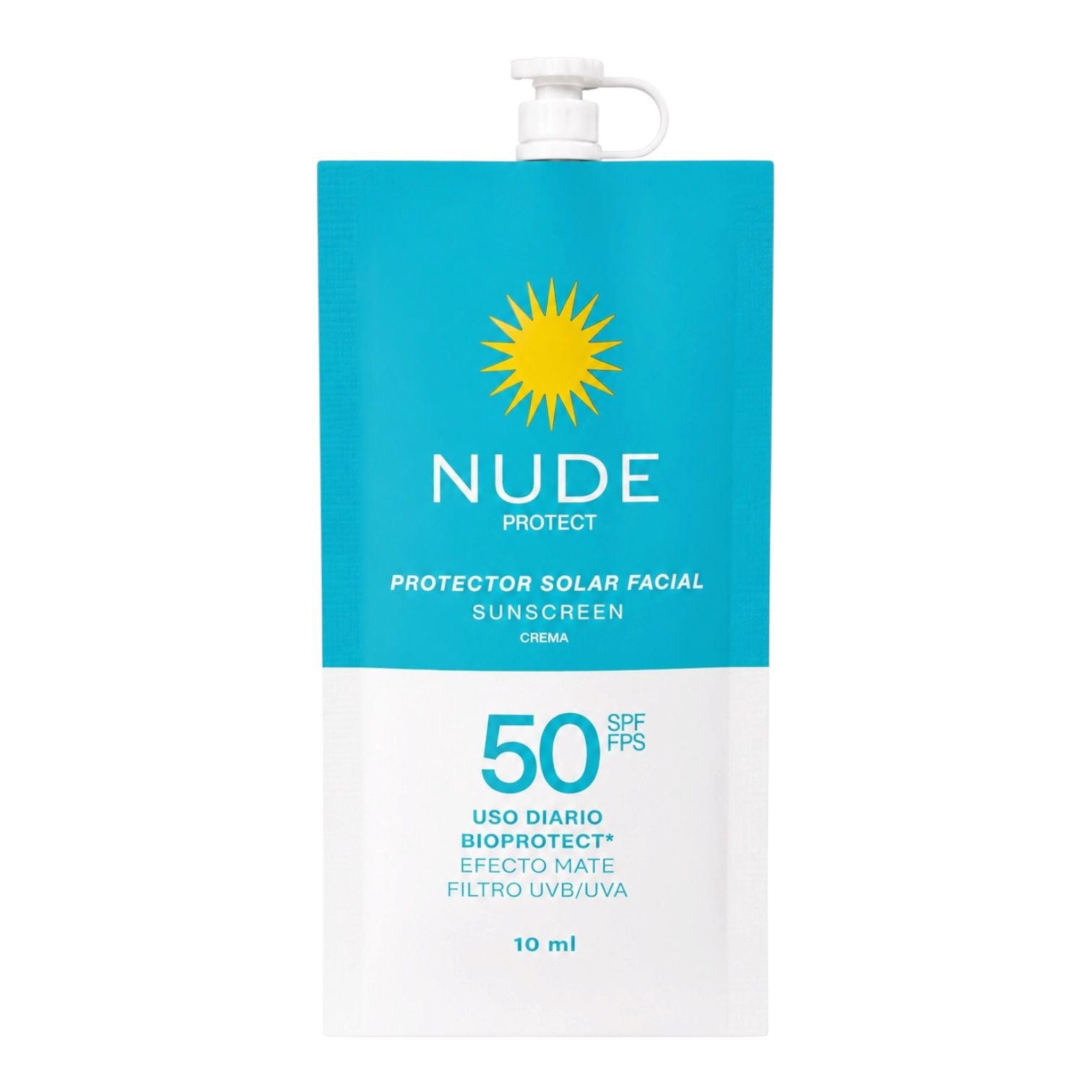 SACHET PROTECTOR SOLAR FACIAL 50SPF 10ML PROTECT NUDE