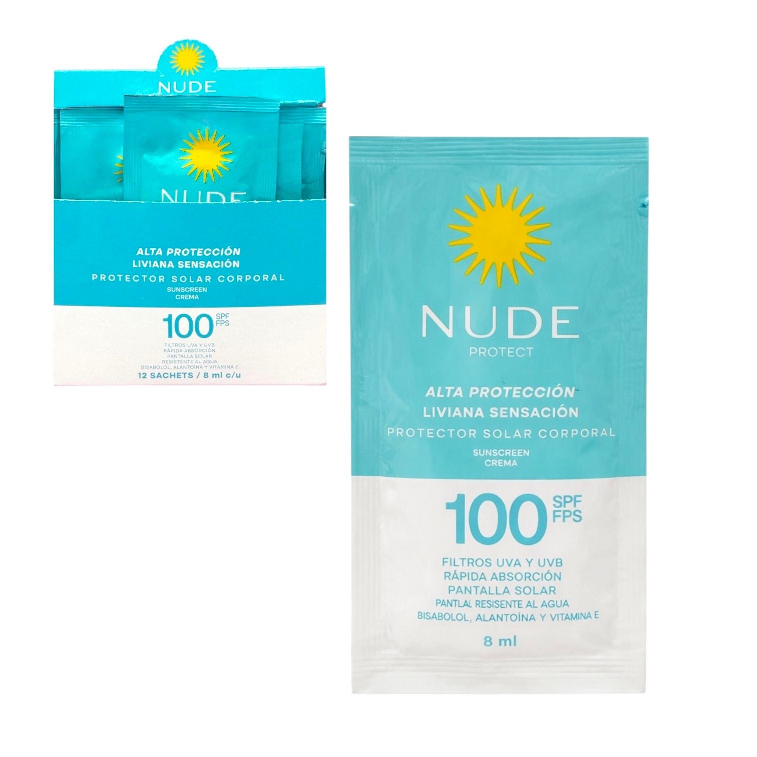 SOBRE PROTECTOR SOLAR CORPORAL SPF100 8ML PROTECT NUDE