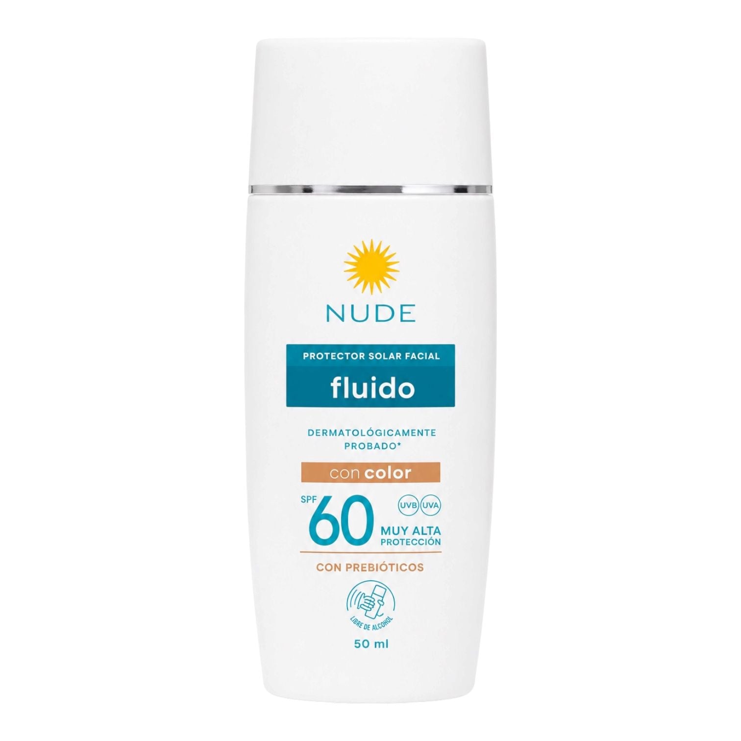 PROTECTOR SOLAR FACIAL SPF60 FLUIDO CON COLOR 50ML NUDE