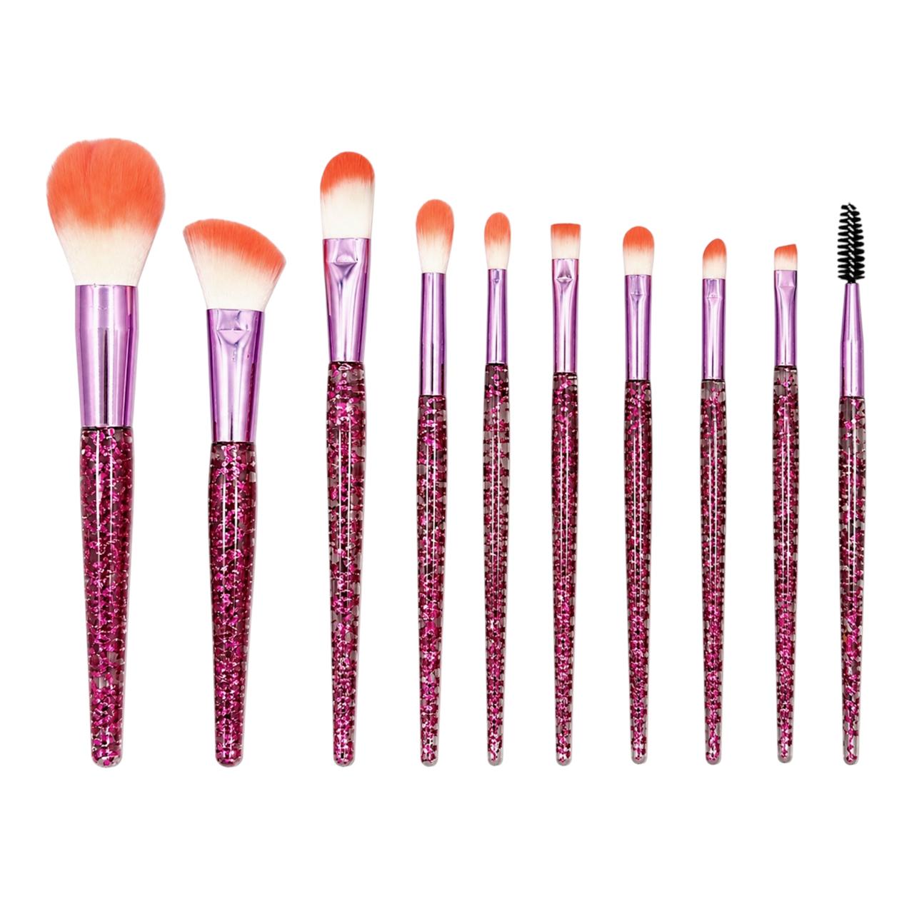 SET X10 BROCHAS ESCARCHADAS FUCSIA FIFTY