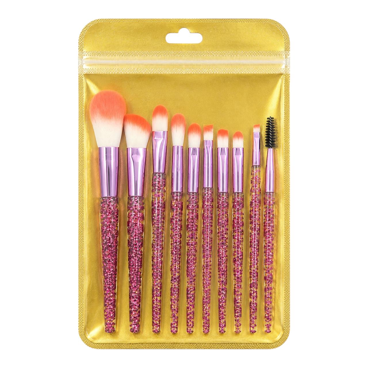 SET X10 BROCHAS ESCARCHADAS FUCSIA FIFTY