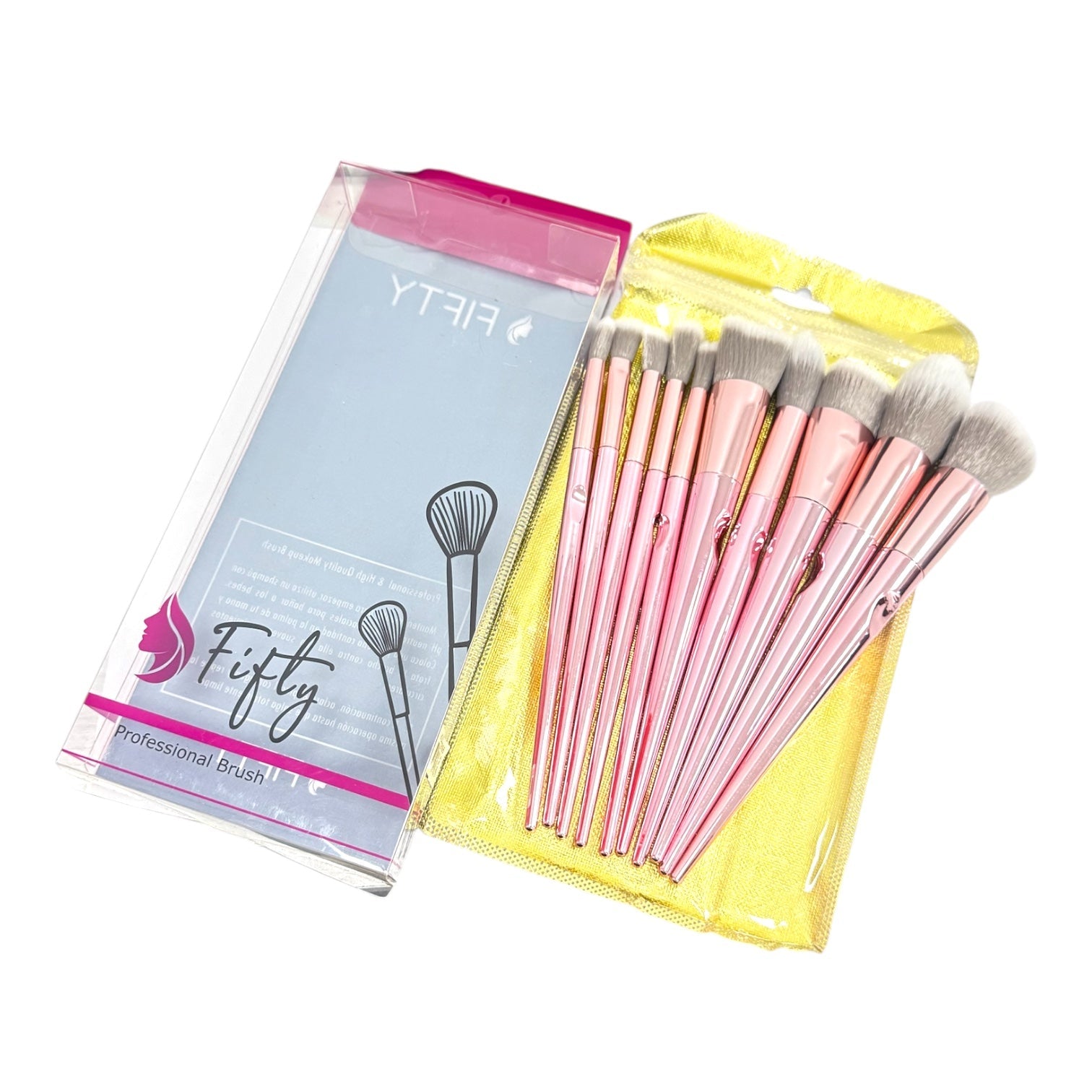 SET X10 BROCHAS ORO ROSA