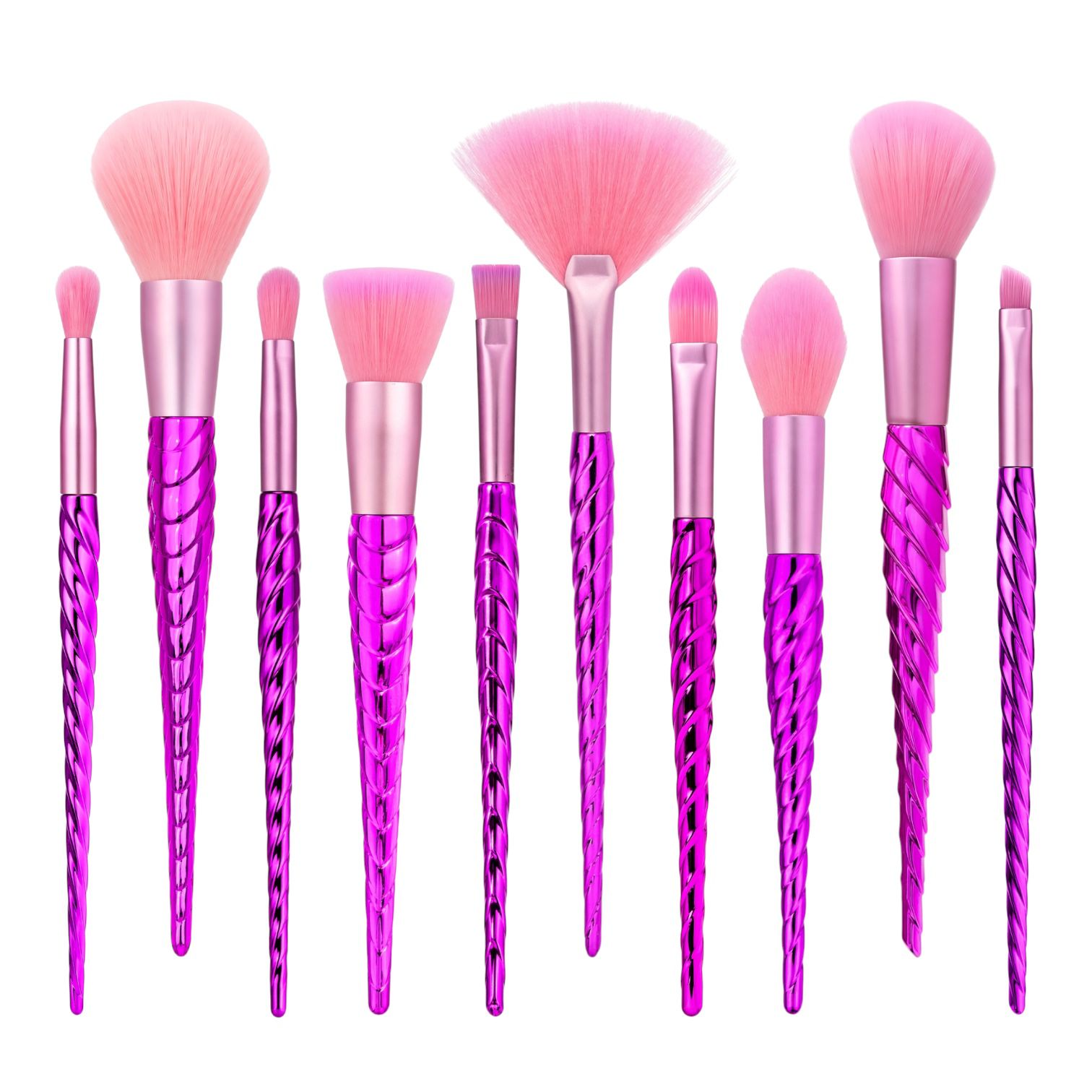 SET X10 BROCHAS TALLO FUCSIA