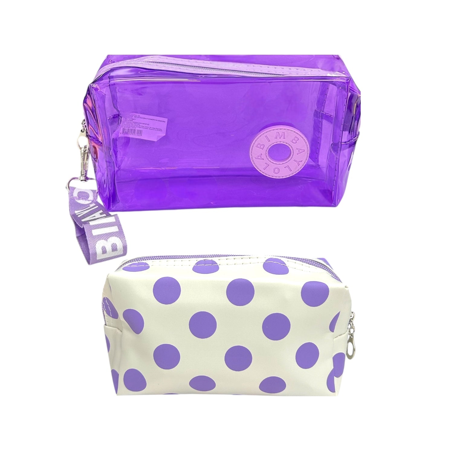 COSMETIQUERA X2 TRANSPARENTE BIMBA Y LOLA